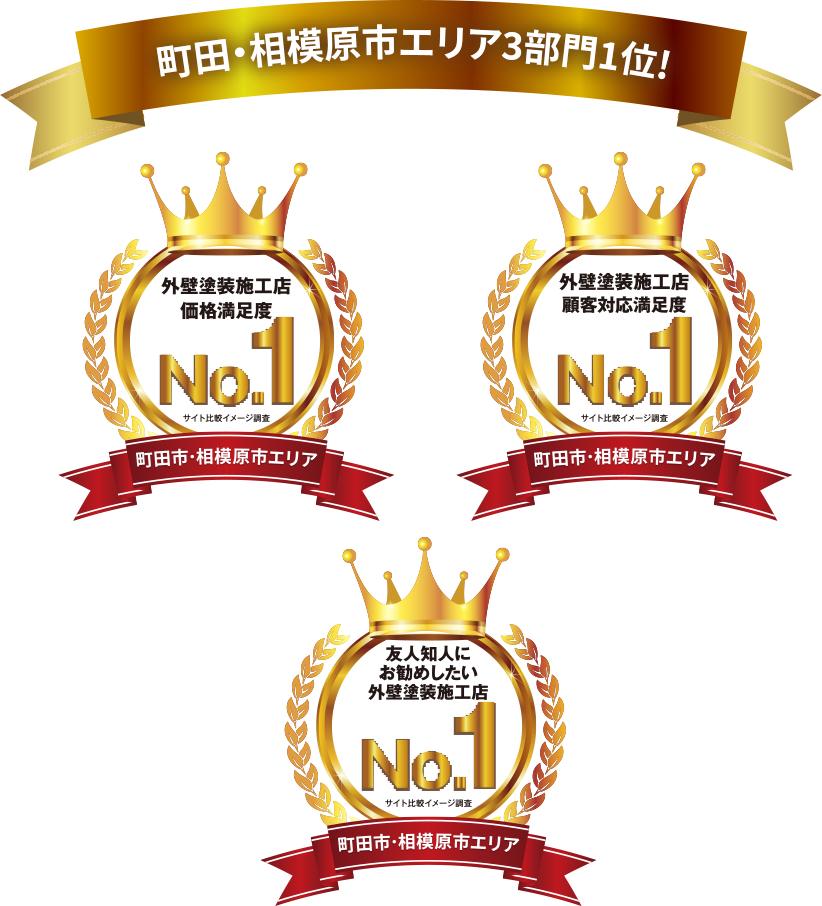 町田・相模原市エリア3部門1位!