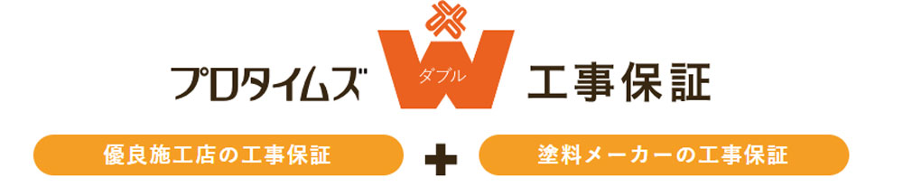 業界唯一のW工事保証