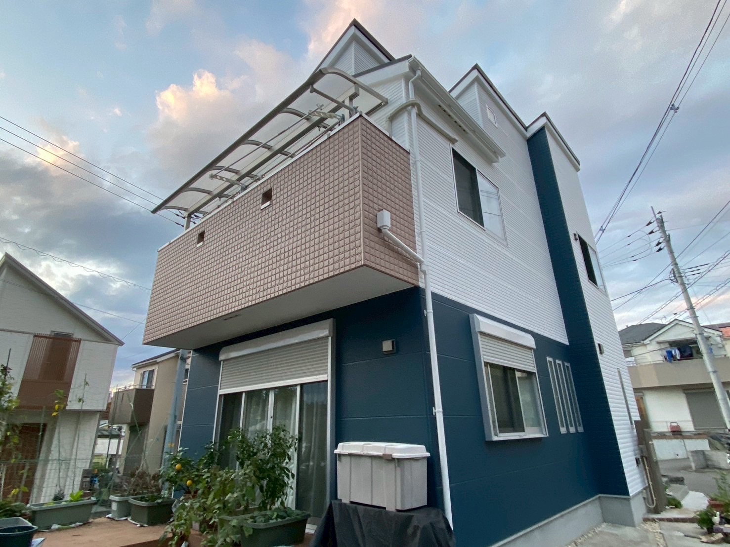 町田市南大谷｜外壁塗装｜マウンテンブルー×トゥルーホワイト