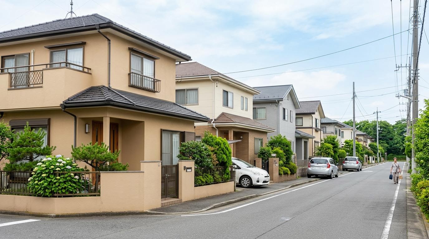 町田市・相模原市の住宅街イメージ 町田市や相模原市をイメージしやすい戸建て住宅街の風景