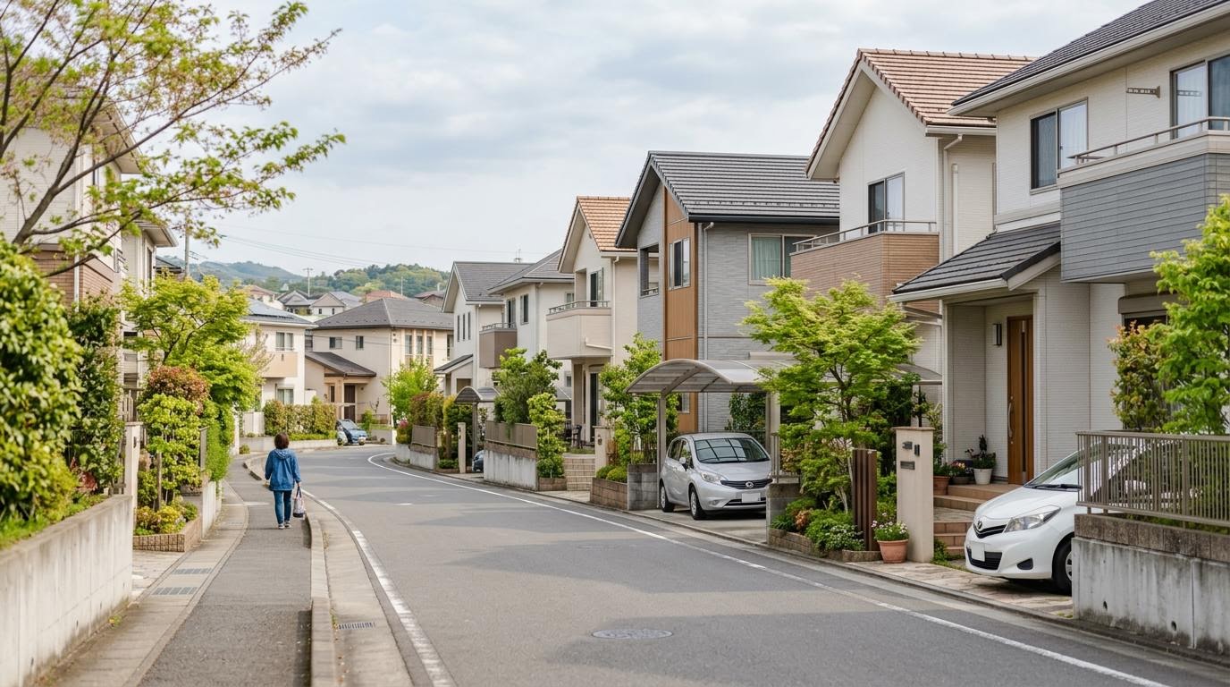 相模原市の住宅街イメージ 相模原市をイメージしやすい戸建て住宅街の風景